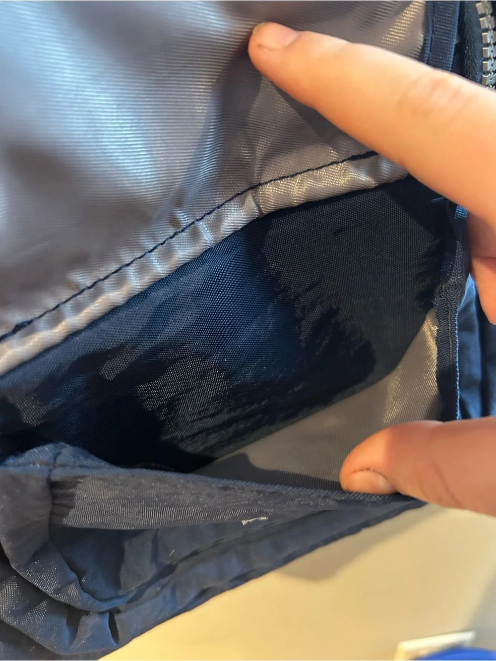 Small blue backpack